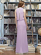 Rear View Thumbnail - Pale Purple & Blush Lela Rose Bridesmaid Style LR225