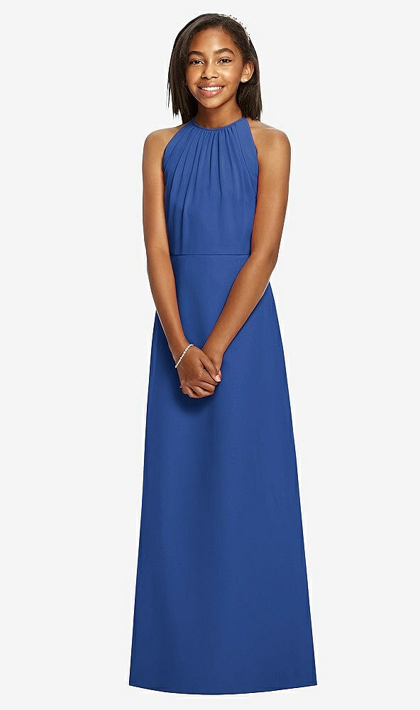 Front View - Classic Blue Dessy Collection Junior Bridesmaid JR530