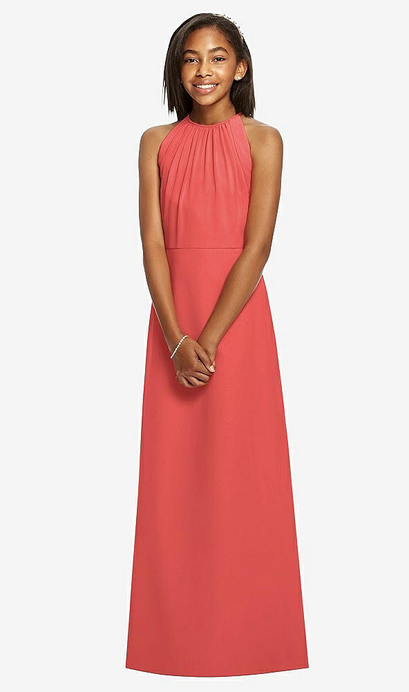 Front View - Perfect Coral Dessy Collection Junior Bridesmaid JR530