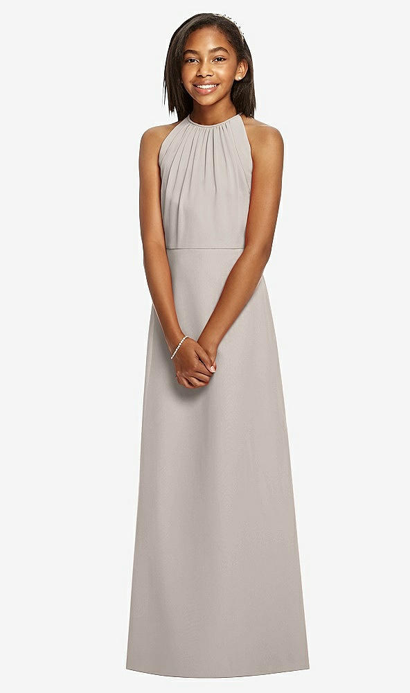Front View - Taupe Dessy Collection Junior Bridesmaid JR530