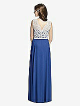 Rear View Thumbnail - Classic Blue & Oyster Dessy Collection Junior Bridesmaid JR532