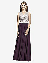 Front View Thumbnail - Aubergine & Oyster Dessy Collection Junior Bridesmaid JR532