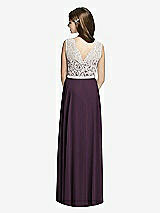 Rear View Thumbnail - Aubergine & Oyster Dessy Collection Junior Bridesmaid JR532