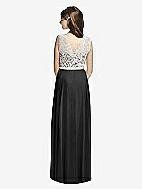 Rear View Thumbnail - Black & Oyster Dessy Collection Junior Bridesmaid JR532