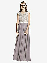 Front View Thumbnail - Cashmere Gray & Oyster Dessy Collection Junior Bridesmaid JR532