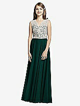 Front View Thumbnail - Evergreen & Oyster Dessy Collection Junior Bridesmaid JR532