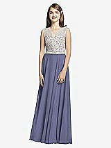 Front View Thumbnail - French Blue & Oyster Dessy Collection Junior Bridesmaid JR532