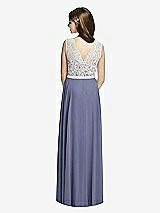 Rear View Thumbnail - French Blue & Oyster Dessy Collection Junior Bridesmaid JR532