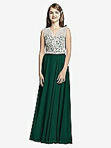 Front View Thumbnail - Hunter Green & Oyster Dessy Collection Junior Bridesmaid JR532