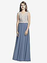 Front View Thumbnail - Larkspur Blue & Oyster Dessy Collection Junior Bridesmaid JR532