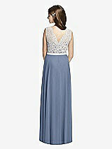 Rear View Thumbnail - Larkspur Blue & Oyster Dessy Collection Junior Bridesmaid JR532