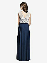 Rear View Thumbnail - Midnight Navy & Oyster Dessy Collection Junior Bridesmaid JR532