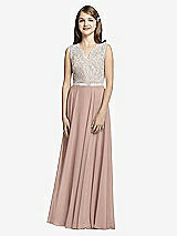 Front View Thumbnail - Neu Nude & Oyster Dessy Collection Junior Bridesmaid JR532