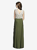 Rear View Thumbnail - Olive Green & Oyster Dessy Collection Junior Bridesmaid JR532