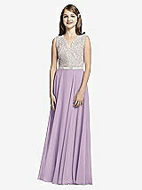 Front View Thumbnail - Pale Purple & Oyster Dessy Collection Junior Bridesmaid JR532