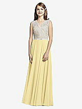 Front View Thumbnail - Pale Yellow & Oyster Dessy Collection Junior Bridesmaid JR532