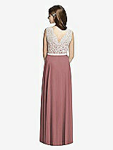 Rear View Thumbnail - Rosewood & Oyster Dessy Collection Junior Bridesmaid JR532