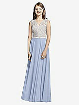 Front View Thumbnail - Sky Blue & Oyster Dessy Collection Junior Bridesmaid JR532