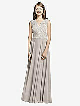 Front View Thumbnail - Taupe & Oyster Dessy Collection Junior Bridesmaid JR532