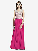 Front View Thumbnail - Think Pink & Oyster Dessy Collection Junior Bridesmaid JR532