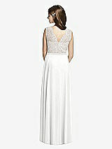 Rear View Thumbnail - White & Oyster Dessy Collection Junior Bridesmaid JR532