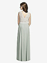 Rear View Thumbnail - Willow Green & Oyster Dessy Collection Junior Bridesmaid JR532
