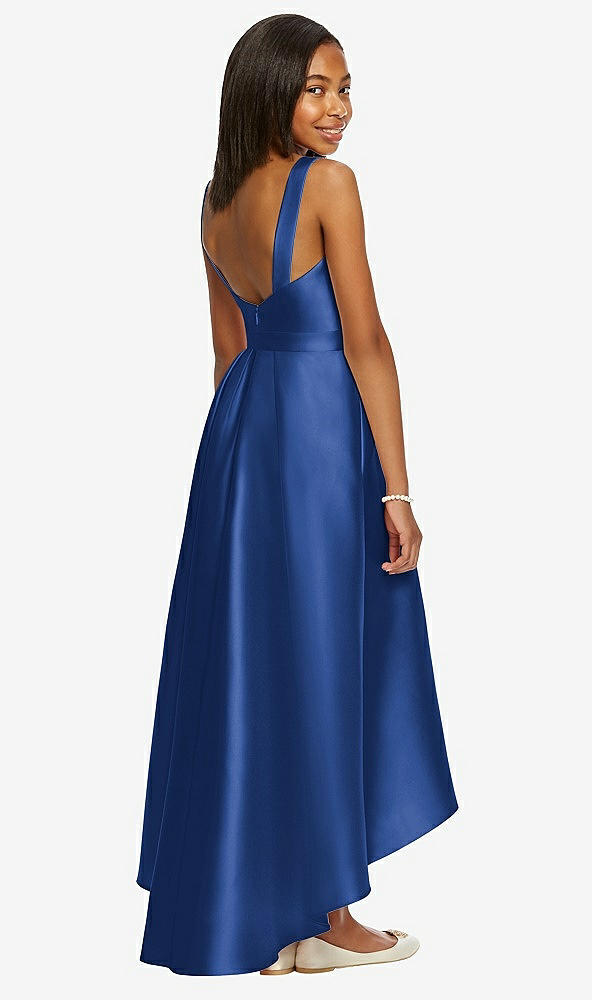 Back View - Classic Blue Dessy Collection Junior Bridesmaid JR534