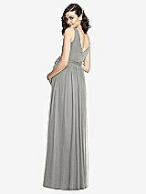 Rear View Thumbnail - Chelsea Gray Sleeveless Notch Maternity Dress