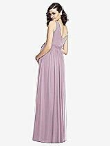 Rear View Thumbnail - Suede Rose Sleeveless Notch Maternity Dress