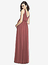 Rear View Thumbnail - English Rose Sleeveless Notch Maternity Dress