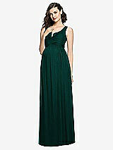 Front View Thumbnail - Evergreen Sleeveless Notch Maternity Dress