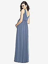 Rear View Thumbnail - Larkspur Blue Sleeveless Notch Maternity Dress