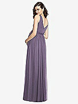 Rear View Thumbnail - Lavender Sleeveless Notch Maternity Dress