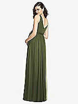 Rear View Thumbnail - Olive Green Sleeveless Notch Maternity Dress