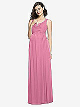 Front View Thumbnail - Orchid Pink Sleeveless Notch Maternity Dress