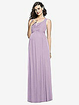 Front View Thumbnail - Pale Purple Sleeveless Notch Maternity Dress