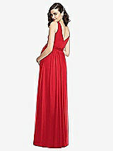 Rear View Thumbnail - Parisian Red Sleeveless Notch Maternity Dress