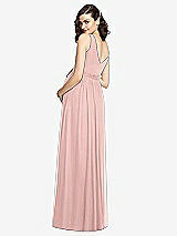 Rear View Thumbnail - Rose - PANTONE Rose Quartz Sleeveless Notch Maternity Dress
