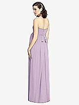 Rear View Thumbnail - Pale Purple Draped Bodice Strapless Maternity Dress
