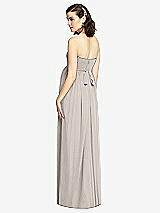 Rear View Thumbnail - Taupe Draped Bodice Strapless Maternity Dress