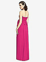 Rear View Thumbnail - Think Pink Draped Bodice Strapless Maternity Dress