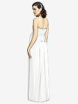 Rear View Thumbnail - White Draped Bodice Strapless Maternity Dress