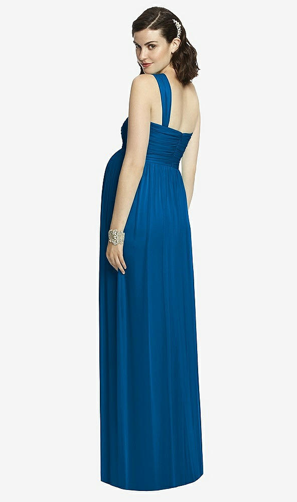 Back View - Cerulean Alfred Sung Maternity Dress Style M427