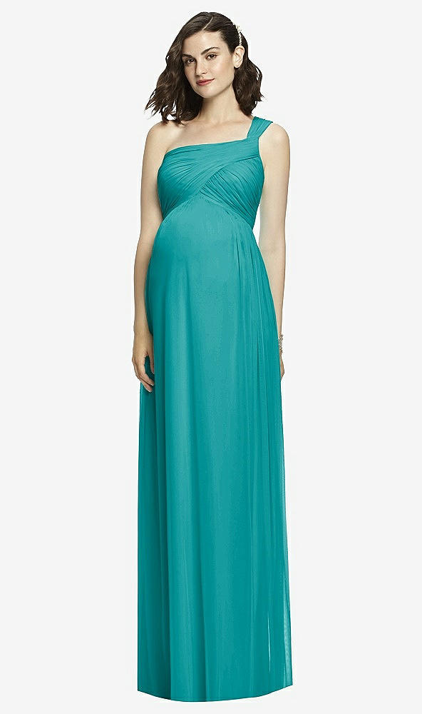 Front View - Mediterranean Alfred Sung Maternity Dress Style M427