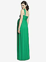 Rear View Thumbnail - Pantone Emerald Alfred Sung Maternity Dress Style M427