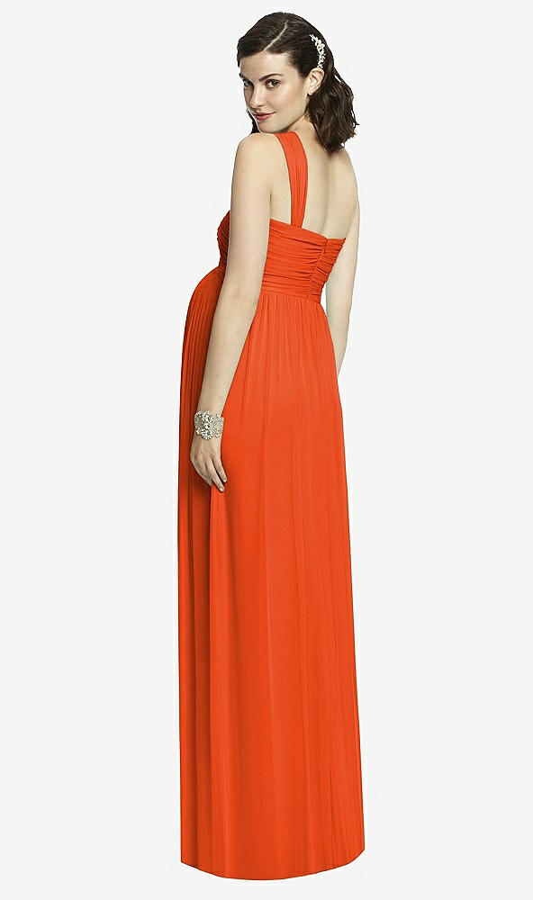 Back View - Tangerine Tango Alfred Sung Maternity Dress Style M427