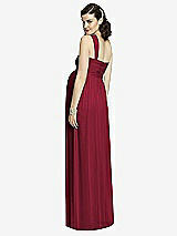 Rear View Thumbnail - Burgundy Alfred Sung Maternity Dress Style M427