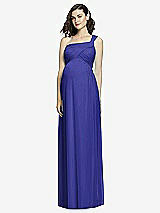 Front View Thumbnail - Electric Blue Alfred Sung Maternity Dress Style M427