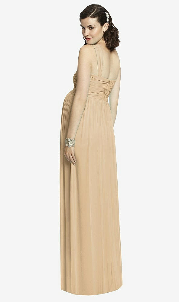 Back View - Golden Alfred Sung Maternity Dress Style M427