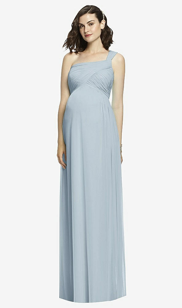 Front View - Mist Alfred Sung Maternity Dress Style M427
